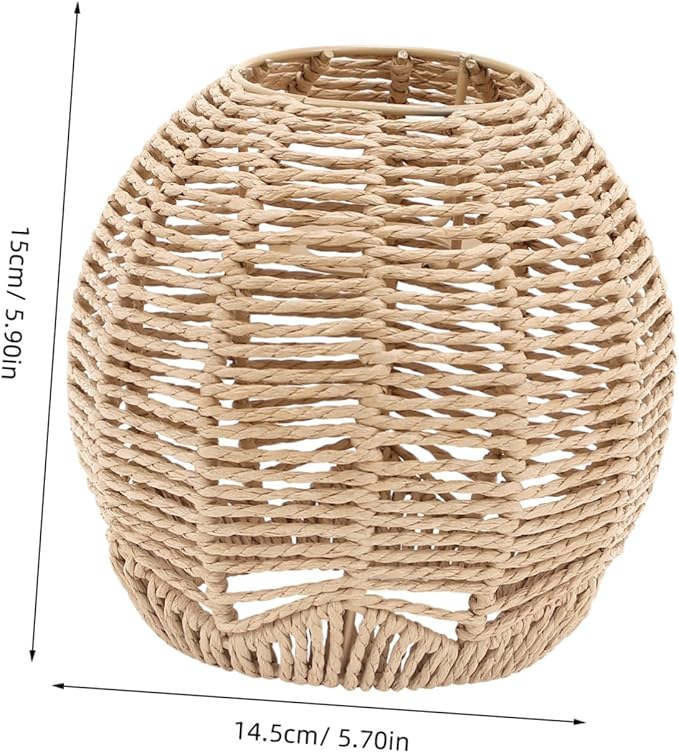 2pcs Imitation Rattan Lampshade Chandelier Lampshade Imitated Woven Lamp Shade Hanging Lamp Shade Chandelier Shade Modern Style Lampshade Household Lampshade Creative Lampshade