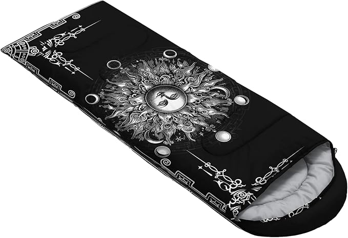 AILONEN Pink Lovely Rabbit Sleeping Bag for Girls Kids Adults,Warm and Cool Weather,Lightweight,Waterproof Backpacking,Cartoon Flowers Printed Bunny Sleeping Bag for Camping