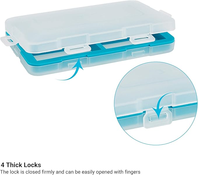 JJC 9V Battery Case for 4x 9V,Water-Resistant & Shockproof, 9V Battery Storage Organizer Carrying Case, PP Shell Ultra-Slim Easy to Carry