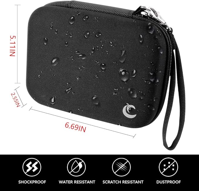 COMECASE Hard Battery Organizer Storage Box Carrying Case Bag - Holds 32 x AA, 20 x AAA, Total 52 Batteries [Tester Not Included]