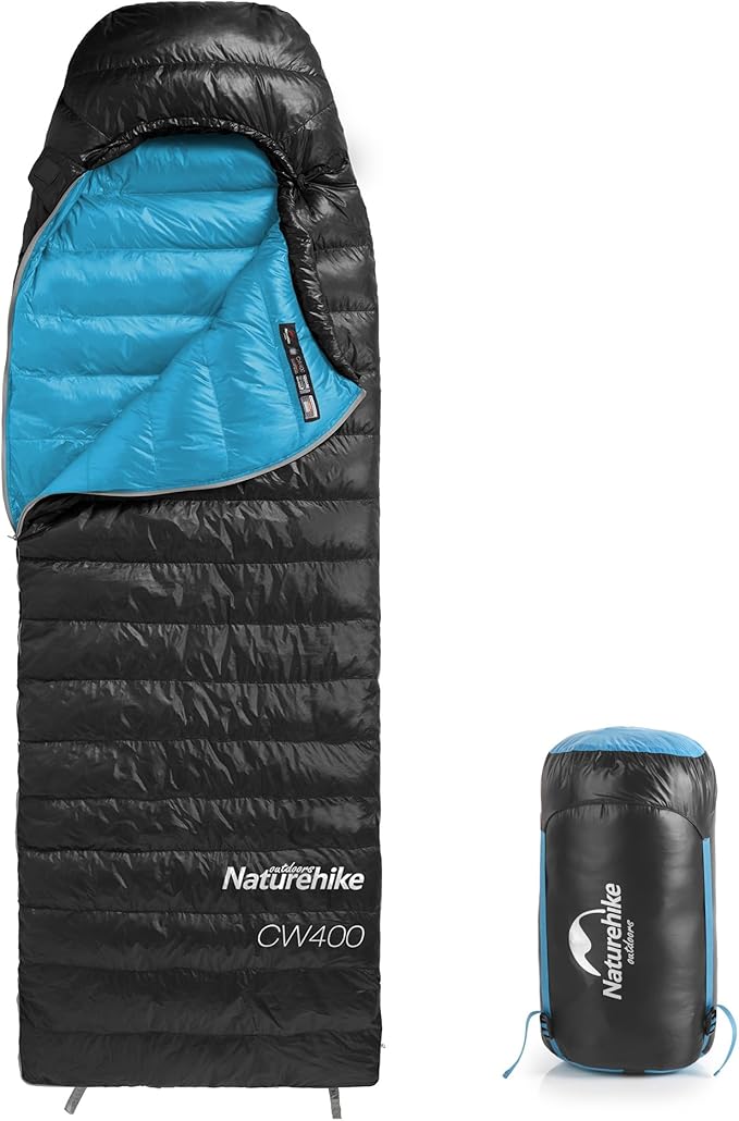Naturehike Ultralight Down Sleeping Bag, 650FP Backpacking Sleeping Bag for Adults, 42℉ Waterproof Sleeping Bags for Camping, Hiking, Traveling with Compression Sack