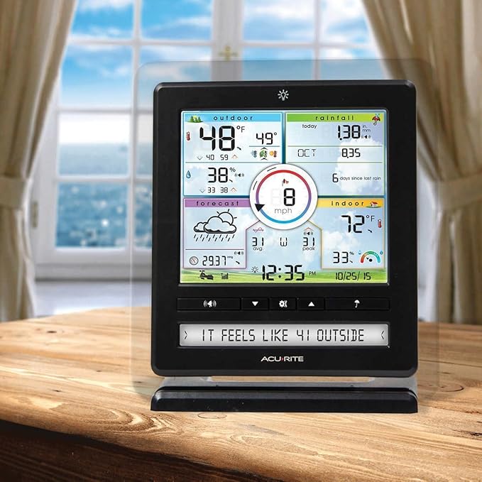 AcuRite Iris (5-in-1) Wireless Indoor/Outdoor Weather Station with Remote Monitoring Alerts for Weather Conditions (01536M)