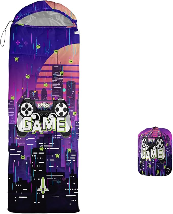 Print sleeping bag,sleeping bags,Outdoor Camping Sleeping Bag，Suitable For Children Boys And Girls Portable,Waterproof,Compact And Lightweight,Great For Outdoor Camping,Backpacking And Hiking