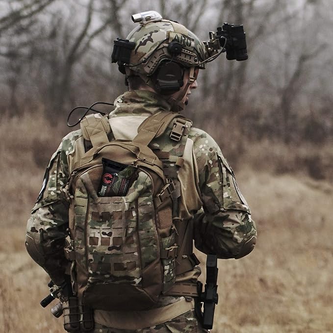 COMBAT WIPES Commando Black, Unscented Camouflage Wet Wipes | Thick, Ultralight, Biodegradable, Heavy Duty Cleansing Cloths for Camping, Military, Hunting & Backpacking (2 Pack)