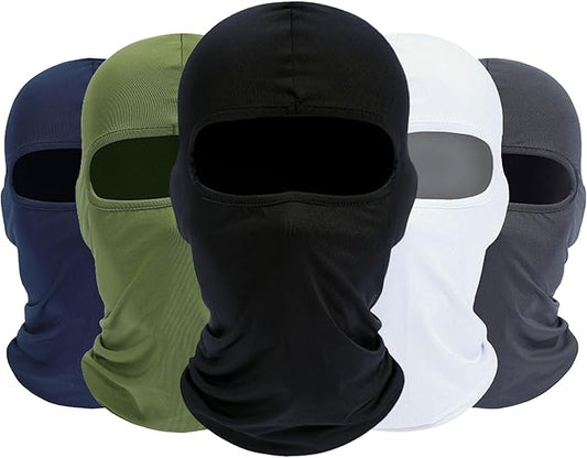 Balaclava Ski Mask, 5 Pack Neck Gaiter Motorcycle Scarf Summer Cooling UV Protector Men/Women