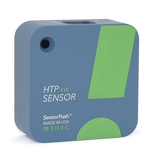 HTP.xw Smart Temperature Sensor & Humidity Sensor - Bluetooth Thermometer, Barometer, & Hygrometer with App Monitoring - Premium Barometric Pressure Gauge, Temperature and Humidity Monitor