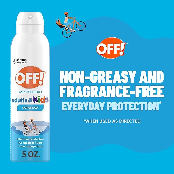 OFF! Insect Repellent Aerosol for Adults & Kids, Fragrance-Free Bug Spray for Everyday Protection from Mosquitoes and Ticks, 5 oz