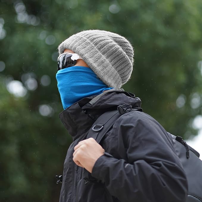 ACUSHLA 100% Merino Wool Neck Gaiter Ski Face Mask Scarf Neck Warmer for Men & Women All Weather