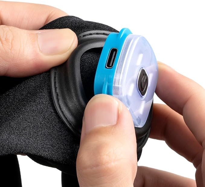 Etsfmoa Headband with LED Light,Sport Lighted Sweatband for Men and Women,Type C Rechargeable Outdoor Hairband