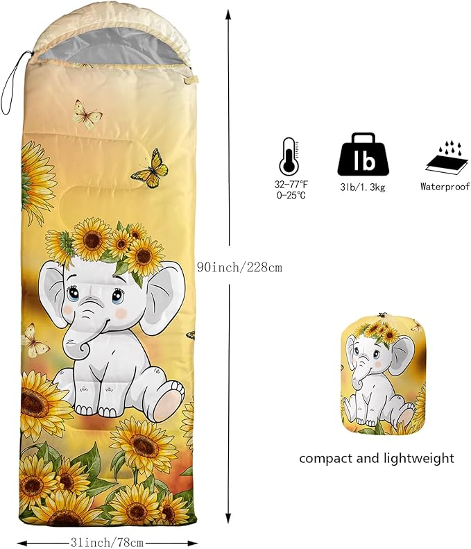 QOOMO Camping Sleeping Bags,3 Season Warm & Cool Weather,Lightweight,Waterproof Sleeping Bags for Adults & Kids,Traveling,and Outdoors,Camping Gear Equipment