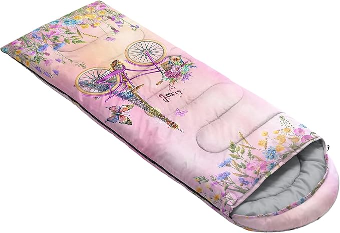 QOOMO Camping Sleeping Bags,3 Season Warm & Cool Weather,Lightweight,Waterproof Sleeping Bags for Adults & Kids,Traveling,and Outdoors,Camping Gear Equipment