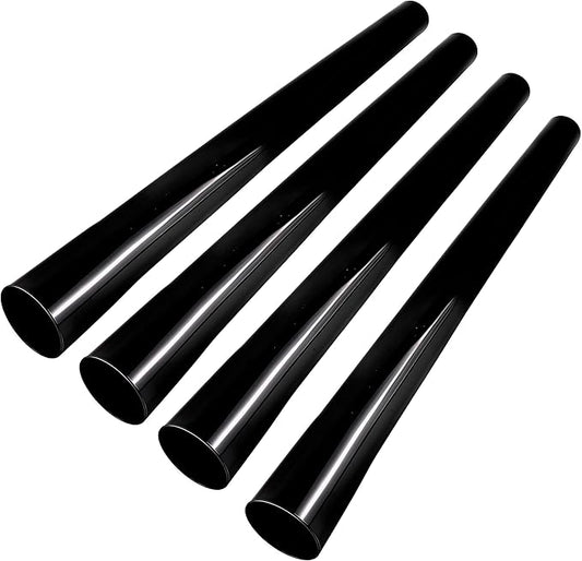 Vacuum Extension Tubes 4Pack, 1.25 Inch Diameter, 17.71 Inch Length - Black | Compatible with 1-1/4 Inch Hose Wet/Dry Vacuum Cleaners | Versatile Tool (Black, 4P 17.71 ")
