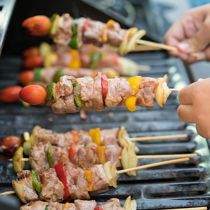 1000 PCS Bamboo Skewers, 12 Inch Wooden Skewer for Appetizers, Fruit, Kebabs, Grilling Barbecue, Mini Burger, Sausage, Cocktail Picks for Drinks, Long Toothpicks, Food Sticks Natural, Kitchen Gadget