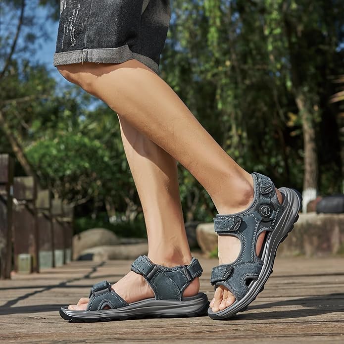 FLARUT Men's Sport Sandals Outdoor Hiking Sandal Open Toe Walking Sandals for Summer Beach Water Shoes