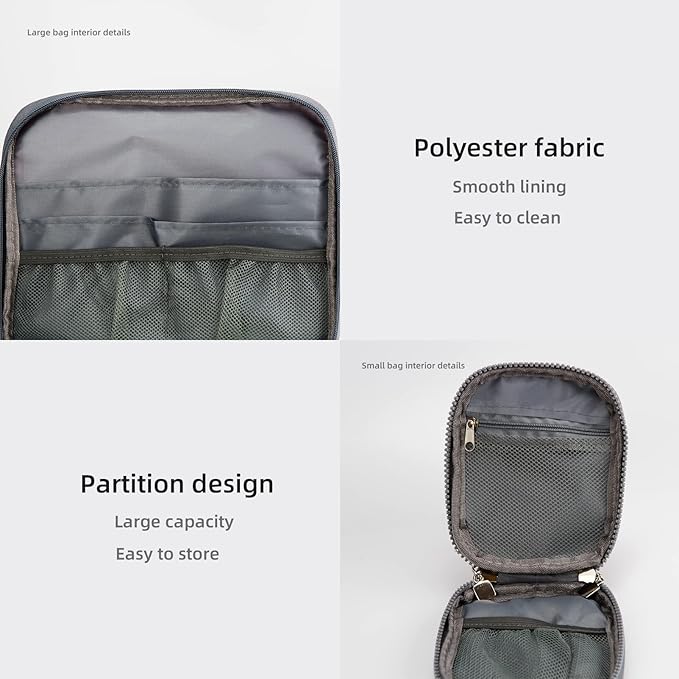 Empty First Aid Bags, Travel Medicine Bag, Medical Supplies Organizer Bag, Portable Kit for Traveling, Car, Home, Camping, Office, Hiking, Outdoor (Cationic Grey)