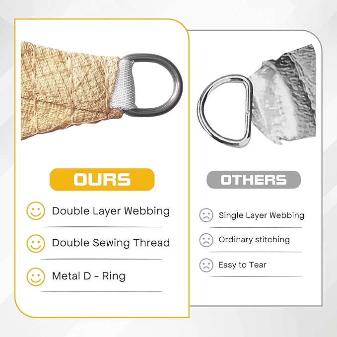 Sun Shade Sail Canopy, 16' x 20' Rectangle 95% UV Block Shade Cover for Outdoor, Backyard Patio, Lawn, Garden, Sandbox Carpor Sand