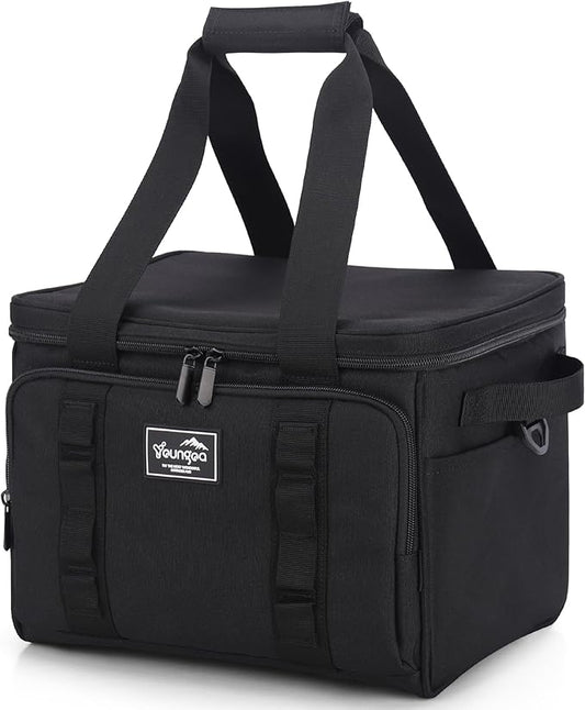 18L Small Insulated Cooler Bag Soft Sided Portable Collapsible ice Cooler for Beach, Camping, 24-Can, Leakproof