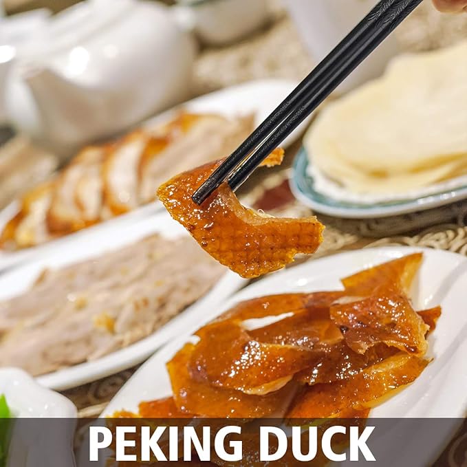 GLAMFIELDS 10-Pairs Fiberglass Chopsticks - sushi Reusable Chop sticks for food, Dishwasher Safe, 9.5 Inches - Black Flower