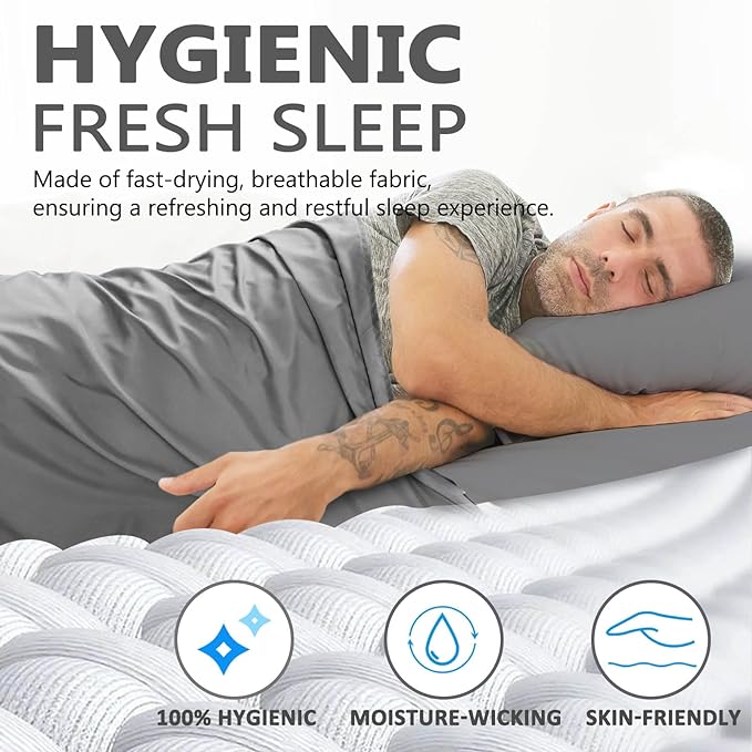 Frelaxy Ultralight Sleeping Bag Liner - Lighter & Compact, 3 Sizes Travel Sheets & Adult Sleep Sack, Comfy Breathable & Cooling & Silky Soft, Quick-Drying, for Backpacking, Hotel, Camping, Hostels