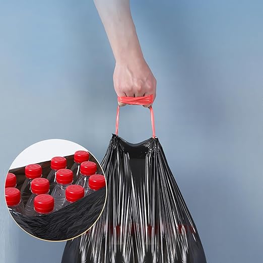 10-Pack 6 Gal Mesh Office Trash Can with 150Pcs Garbage Bags, Black Mesh Trash Cans, Open Metal Wire Wastebaskets, Waste Basket Trash Can for Near Desk, Recycling Garbage Container Bin