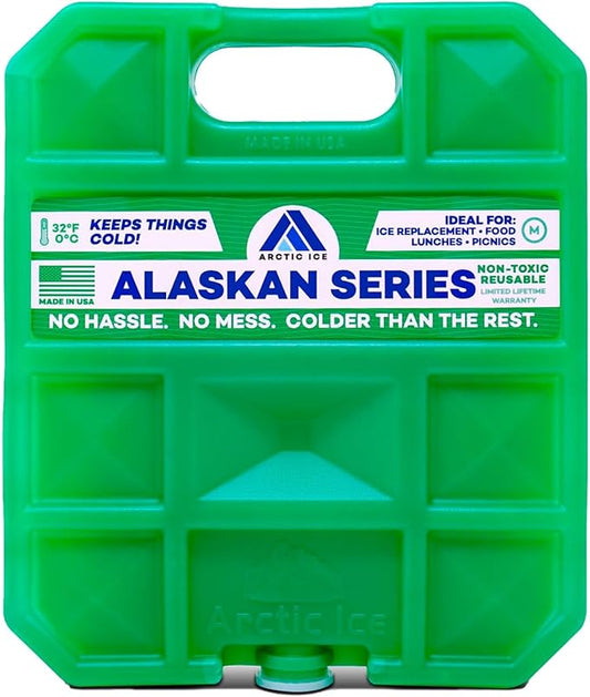 Arctic Ice Alaskan Series Long Lasting Reusable Ice Pack - Freezes at 32° Fahrenheit - Keeps Food & Drinks Cool Without The Risk of Freezing