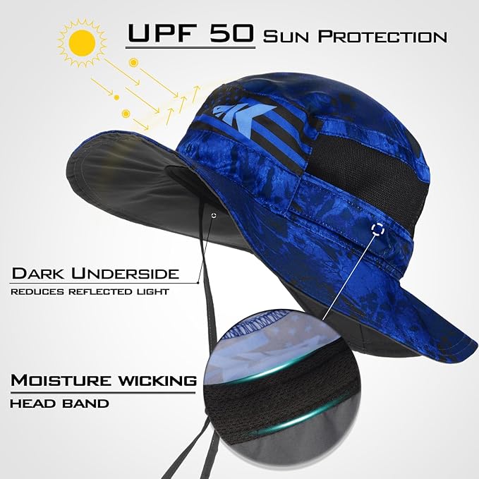 KastKing Sol Armis UPF 50 Boonie Hat - Sun Protection, Fishing, Beach & Hiking, Paddling, Rowing, Kayaking