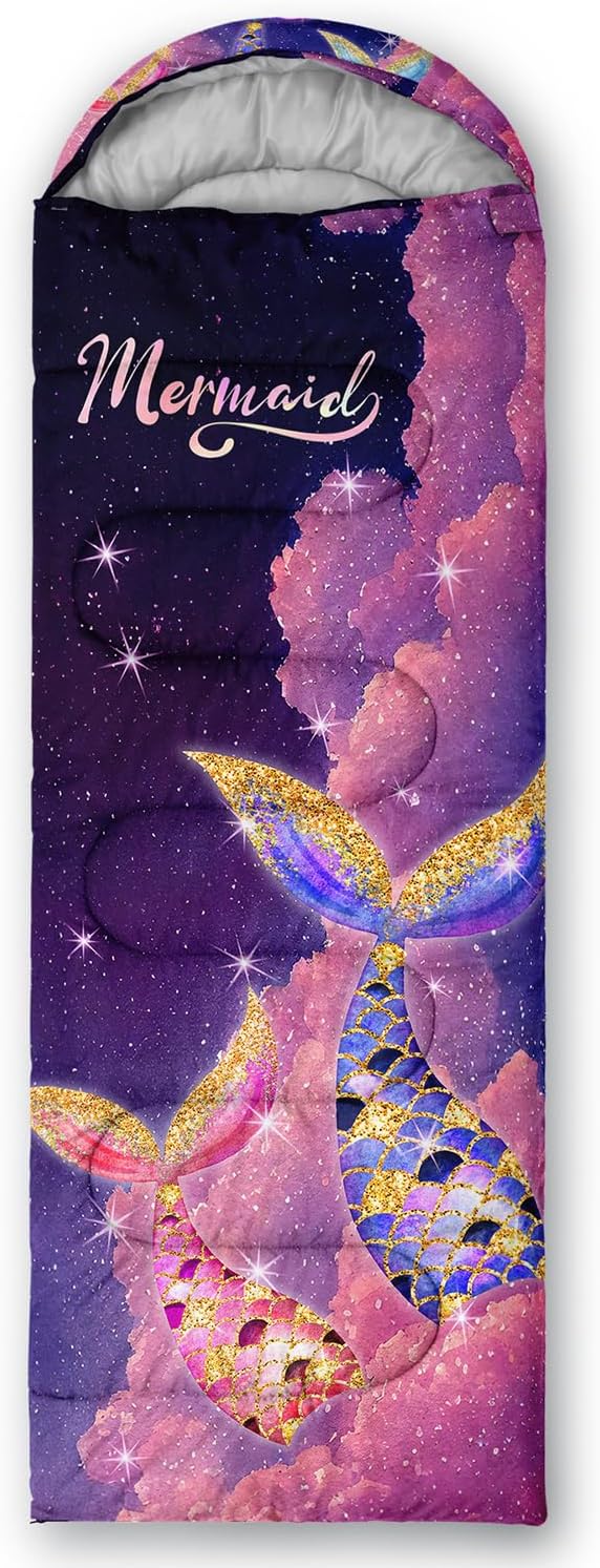 Sleeping Bags for Adults and Kids Backpacking Camping Sleeping Bags for Girls and Boys Lightweight Waterproof Cold/Warm 3-Season