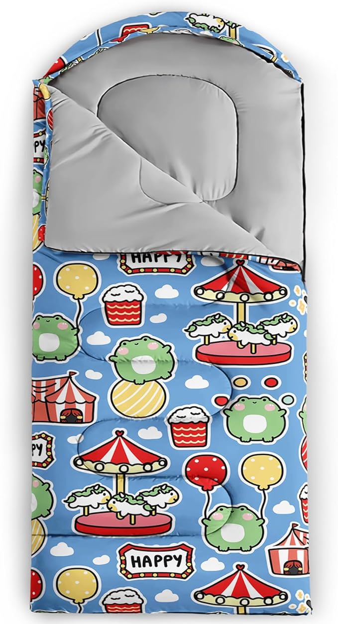 Print sleeping bag,sleeping bags,Outdoor Camping Sleeping Bag，Suitable For Children Boys And Girls Portable,Waterproof,Compact And Lightweight,Great For Outdoor Camping,Backpacking And Hiking
