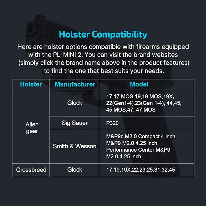 OLIGHT PL-Mini 2 Valkyrie 600 Lumens Magnetic USB Rechargeable Compact Hunting Gear with Adjustable Rail, High Performance CW LED Flashlight with Built-in Battery