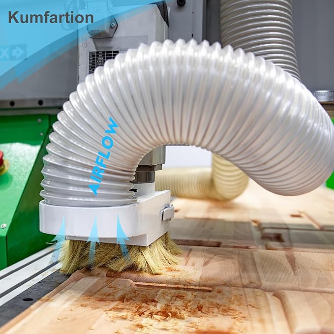 4“ x 20’ Heavy Duty PVC Clear Flexible Dust & Fume Collection Hose with Carbon Steel Wire Coil, Puncture Resistant Hoses for Collectors