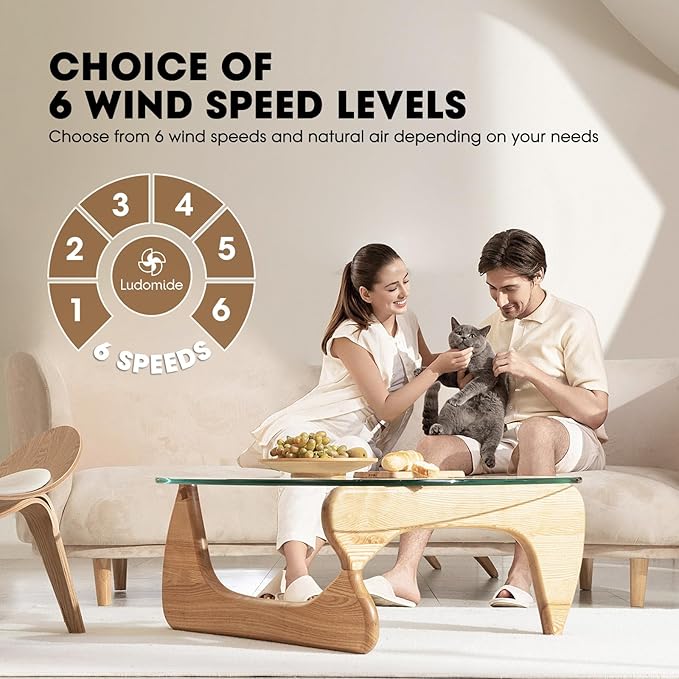 Ceiling Fans with Lights, 44" Low Profile Ceiling Fan with Light Remote Control, 6 Speed 35dB Ultra Quiet Smart Ceiling Fan with Reversible DC Motor, Dimmable 3CCT LED for Bedroom/Living Room (White)