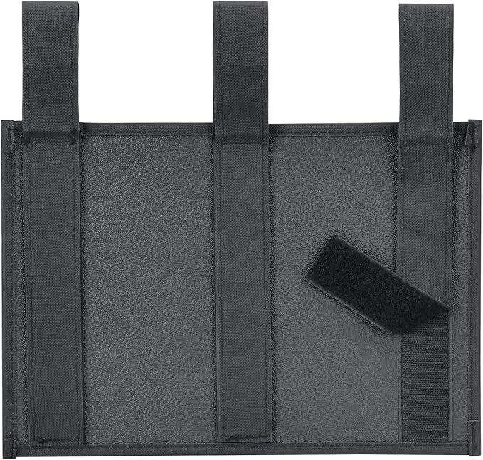 Hanging Bedside Caddy, Bedside Storage Organizer for Magazine, Phone, Remote control (4 Pockets-Black)