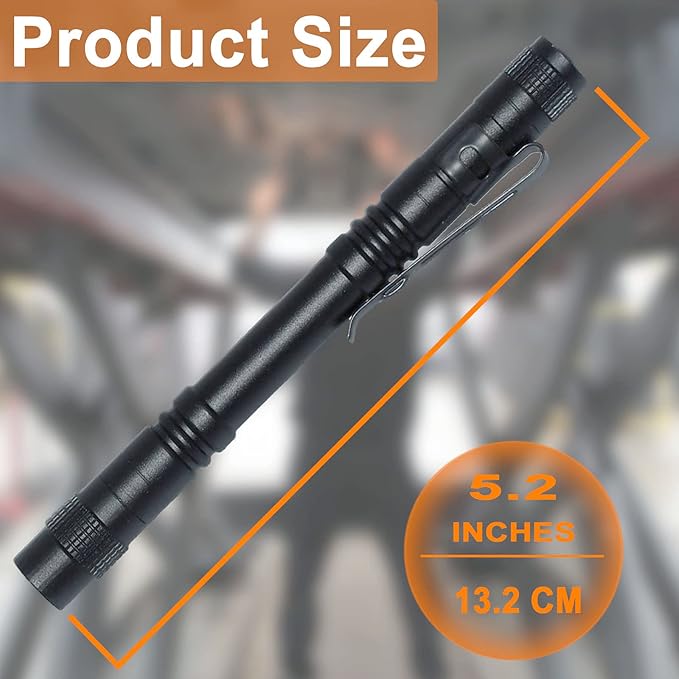 Beieverluck 10 Pack Small Mini LED Flashlight Pocket Flashlight Pen Light Flashlight Tactical Flashlight with Clip Flashlights for Camping Outdoor Emergency Inspection Fathers Gifts for Dad Husband