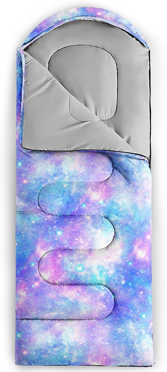 QOOMO Camping Sleeping Bags,3 Season Warm & Cool Weather,Lightweight,Waterproof Sleeping Bags for Adults & Kids,Traveling,and Outdoors,Camping Gear Equipment