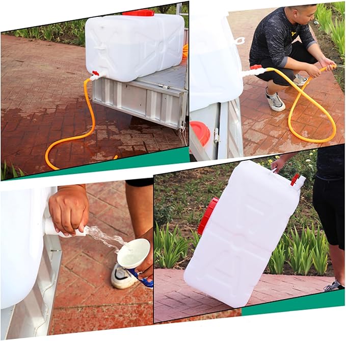 Plastic Water Storage Carrier with Tap 25L/35L/50L/80L/110L/200L Water Tank Dispenser Emergency Water Container for Camping Caravan Hiking Outdoor(Size:52.8Gal/200L)