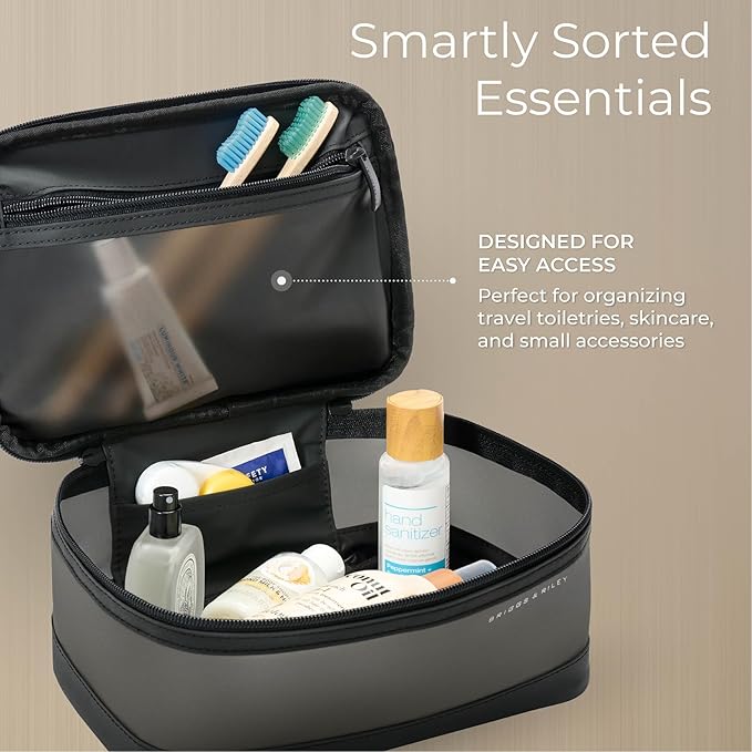 Briggs & Riley Toiletry Kit - Travel Bags for Women & Men, Organizer for Vacation, Dopp Kit for Bathroom Accessories, Makeup, & Skincare