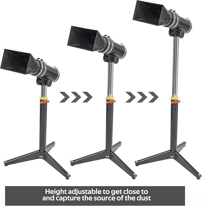 Deluxe Variable Height Dust Extraction Hood with Flexible Rubber Cuff for Interchangable Dust Hood.