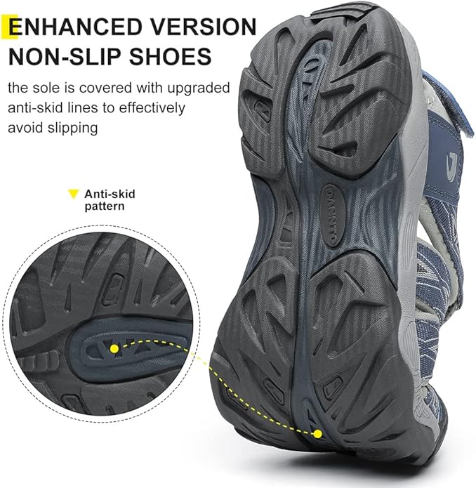 Dannto Women's Sport Hiking Sandals Closed Toe Outdoor Athletic Walking Sandal Lightweight Summer Water Shoes