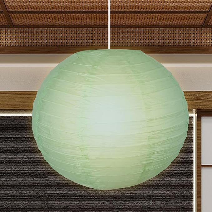 16PCS Colorful Lantern Lights, White Round Rice Paper Lamp Shades, Chinese/Japanese Paper Lantern Pendant Light for Party Decoration, Wedding, Home Decor