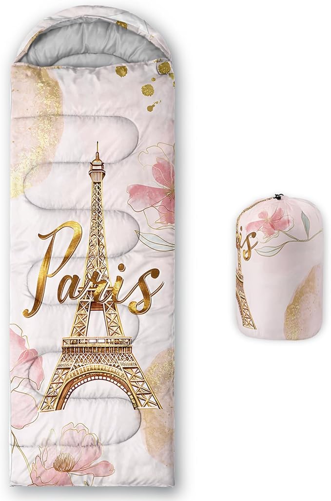 QOOMO Camping Sleeping Bags,3 Season Warm & Cool Weather,Lightweight,Waterproof Sleeping Bags for Adults & Kids,Traveling,and Outdoors,Camping Gear Equipment