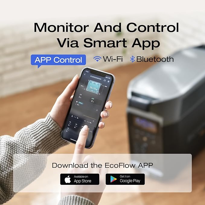 EF ECOFLOW 10.8kWh Portable Power Station: DELTA Pro with 2 Extra Battery, 120V Lifepo4 Battery Backup with Expandable Capacity, Solar Generator for Home Use, Power Outage, Camping, RV, Emergencies