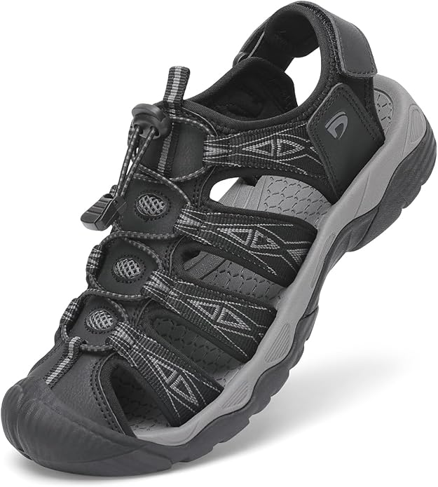 Dannto Women's Sport Hiking Sandals Closed Toe Outdoor Athletic Walking Sandal Lightweight Summer Water Shoes