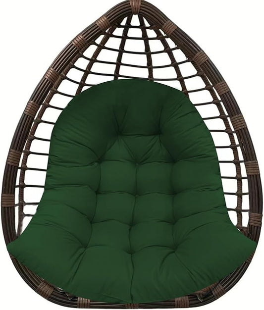 Thicken Egg Chair Cushion Replacement, Outdoor Hammock Swing Chair Cushions, Hanging Wicker Basket Seat Pad with High Elasticity PP Cotton, for Garden Patio Porch Furniture (Only Cushion)