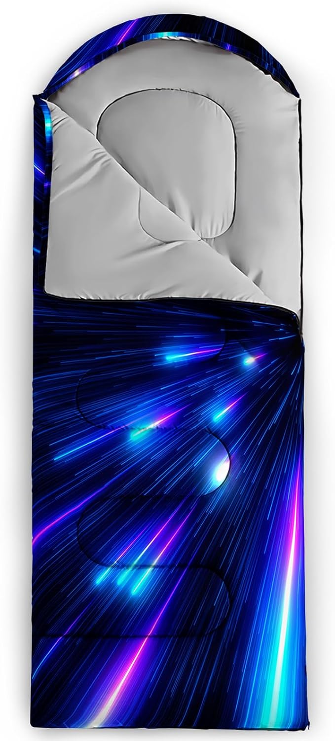 QOOMO Camping Sleeping Bags,3 Season Warm & Cool Weather,Lightweight,Waterproof Sleeping Bags for Adults & Kids,Traveling,and Outdoors,Camping Gear Equipment