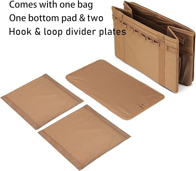 Tactical Camping Storage Bag - 46L Utility Tote Bag Trunk Organizer (Coyote Brown)