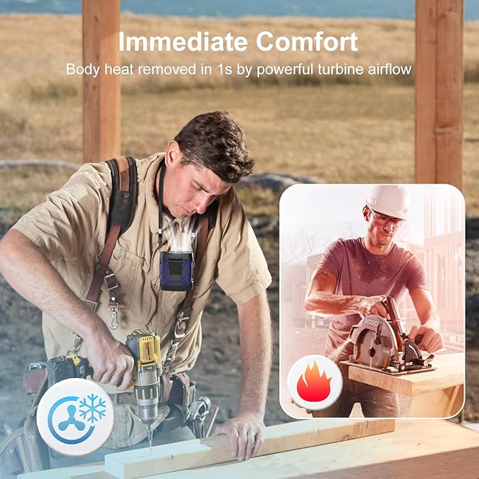 Portable Fan for Under Shirt, Waist Fan Clip On Belt, 4-in-1 Rechargeable Fans with LED Light, Phone Stand, Fast Charging 4-Speed Hip Personal Fans for Fishing, Outdoor, Makeup, Kitchen