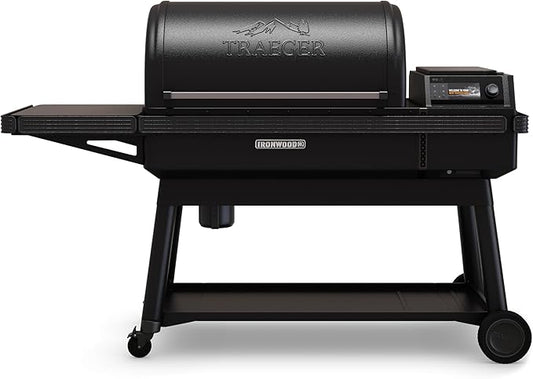 Traeger Ironwood XL Wood Pellet Smoker Grill, 924 Sq In Cooking Area, WiFIRE Smart Temperature Control, Up to 500 Degrees, Super Smoke Mode, 6 in 1 Outdoor BBQ Electric Smoker and Grill