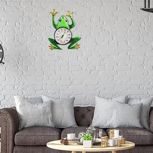 MUMTOP Outdoor Thermometers for Patio - Indoor Outdoor Thermometer, Frog Wall Thermometer Wireless for Garden Home Decor