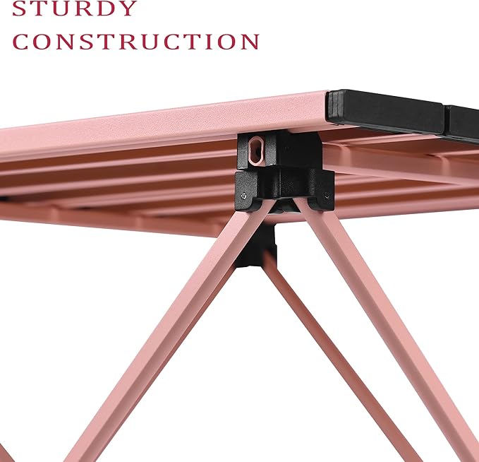 Grope Small Folding Camping Table with Aluminum Table Top, Beach Table for Sand with Carrying Bag,Prefect for Outdoor,Picnic,BBQ,Cooking,Festival