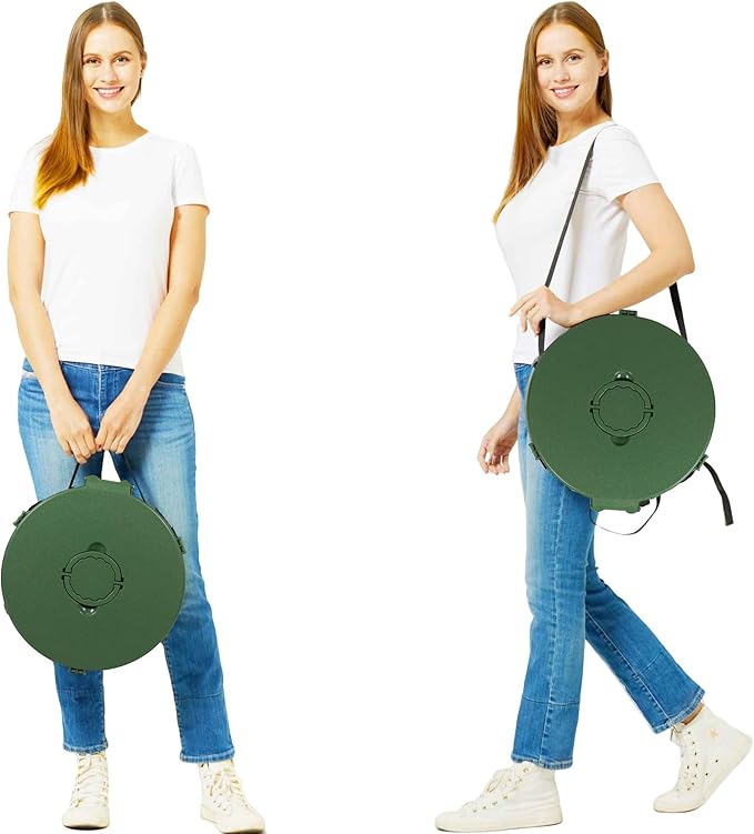 ALEVMOOM XXL Portable Toilet for Camping,880lbs Capacity,19.7" H Adjustable Portable Toilet with 7 Garbage Bags,Porta Potty for Adults,Collapsible Luggable Loo for Camping/Travel/Hiking/Car